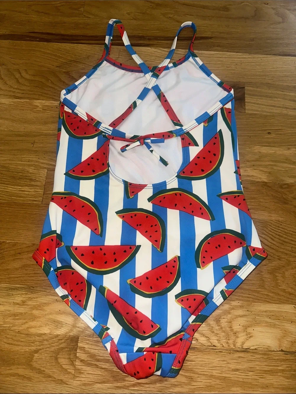 Hanna Andersson Watermelon Print One-Piece Swimsuit sz 130 US 8